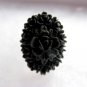 Handmade Ring - Charcoal Grey Vintage Floral Cab