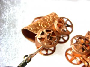 Handmade Vintage Wagon Earrings