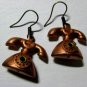 Handmade Telephone Charm Earrings