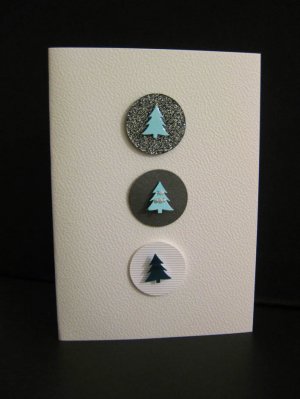 Handmade Three Circles Christmas Card