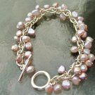 Freshwater Pearl- Silver Cha- Cha Bracelet - New !!