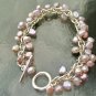 Freshwater Pearl- Silver Cha- Cha Bracelet - New !!