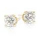 Natural Diamond Round Cut Studs .25CT/TW-10K YG-New!!