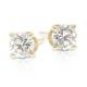 Natural Diamond Round Cut Studs .25CT/TW-10K YG-New!!