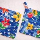 "Abstract Blue" Potholder Set