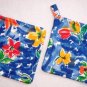 "Abstract Blue" Potholder Set