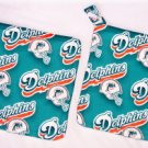 "Miami Dolphins - Green" Potholder Set