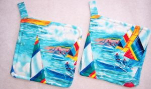 "Sailing" Potholder Set