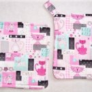 "Retro Kitty" Potholder Set