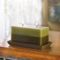 Two Tone Greenery Candle
