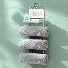 Shabby Chic Floral Tiled Towel Rack
