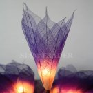 PURPLE REAL LEAF FLOWER PARTY / CHRISTMAS STRING LIGHTS