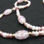 White and Rose Freshwater Pearl Necklace