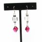 Ruby Red Swarovski Drop Handmade Earrings Sterling Wires