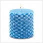 Island Blue Basketweave Candle