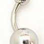 Plain Steel Banana Belly Ring 316L 14G 7/16"