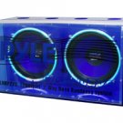 PLNBP-212  Blue Wave Dual 12" Full Plexi-Box Neon Bandpass Subwoofer System