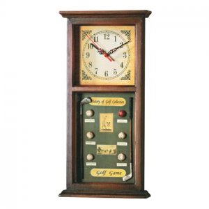 Golf Motif Shadowbox Clock