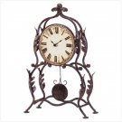 Wrought Iron Leaf Design Desk Clock