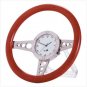 Wood Racer Steering Wheel Clock