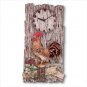 Rooster Plaque With Clock