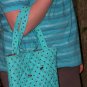 Aqua with Brown Polka Dots