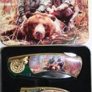 (2) Bear Hunter's Folding Knives With Display Box