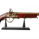 New! - 15" Replica Flintlock Pistol With Stand
