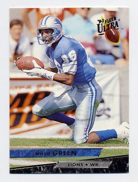 1993 Ultra Football #127 Willie Green - Detroit Lions