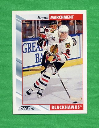 1992-93 Score Hockey #288 Bryan Marchment - Chicago Blackhawks
