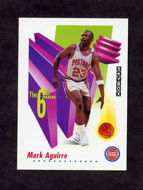 1991 92 Skybox Basketball 439 Mark Aguirre Detroit Pistons