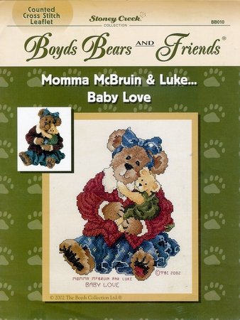 Boyd's Bears Cross Stitch Pattern Booklet Momma McBruin & Luke Baby Love