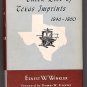 Check List of Texas Imprints 1846-1860 Texana Texiana Book Newspapers Briefs Broadsides Pamphlets