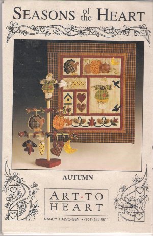Autumn Quilted Wallhanging Tree Ornaments Quilt Pattern Seasons of the Heart Nancy Halvorsen