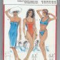 Burda 1980s Bathing Suits Coverup Sewing Pattern Uncut Sizes 8 10 12 14 16 18