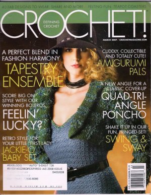 Crochet Magazine March 2007 OOP 40 Fab Designs Felting Amigurumi Frog and Lamb