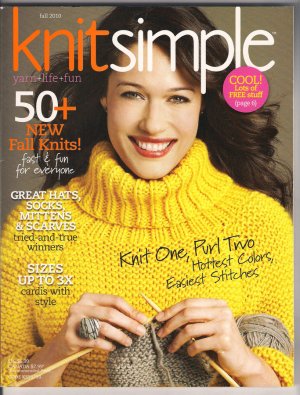 Knit Simple Magazine Fall 2010 Knitting Hats Socks Mittens Layettes 50+ New Fall Knit Projects