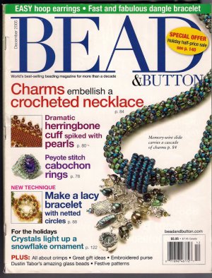 Bead & Button December 2005 Beading Ornaments Polymer Clay Jewelry Making Peyote-stitch Rings