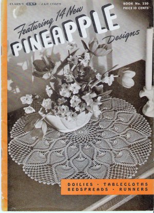 Vintage 1940s Pineapple Designs Booklet Crochet Tablecloths Bedspreads Runners Doilies