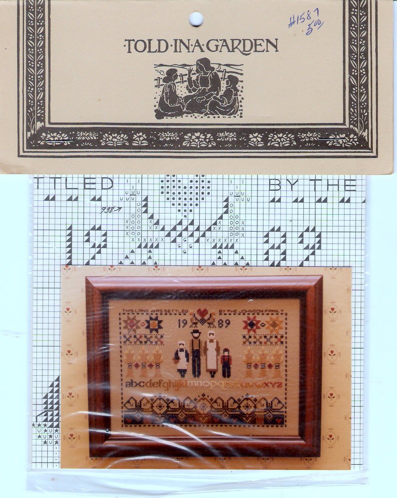 Told in a Garden Settlers Sampler Cross Stitch Pattern Chart