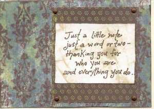 Just A Little Note