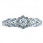 14K White Gold Diamond Flower Ring