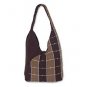 Cotton shoulder bag, 'Fudge Brownie' 145778