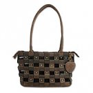 Leather shoulder bag, 'Bronze Basket' 169998