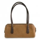 Leather handbag, 'Quiet Brown' 181488