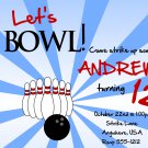 Bowling Birthday Invitation / Bowling Birthday Invite / Bowling Party / PRINTABLE FILE