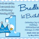 Lil Prince 1st Birthday Invitation, Little Prince Crown 1st Birthday