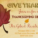 Thanksgiving Dinner Invitation Thanksgiving Feast Autumn Invitation