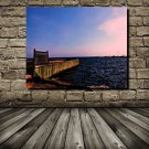 Beach Sunset Wall Decor, Painting Effect Print, Digital Photo Home Decor