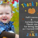 PUMPKIN FIRST BIRTHDAY Chalkboard Thank You Cards, Autumn Thank You Cards